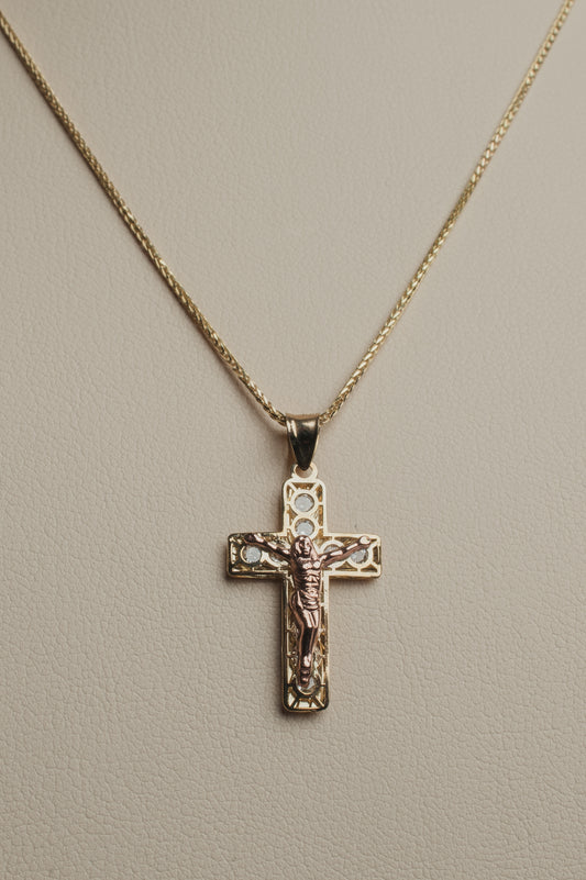 Cristo con circonia 10k