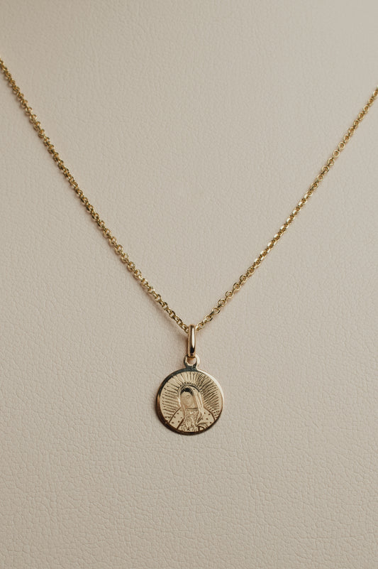 Medalla V. Guadalupe redonda láser