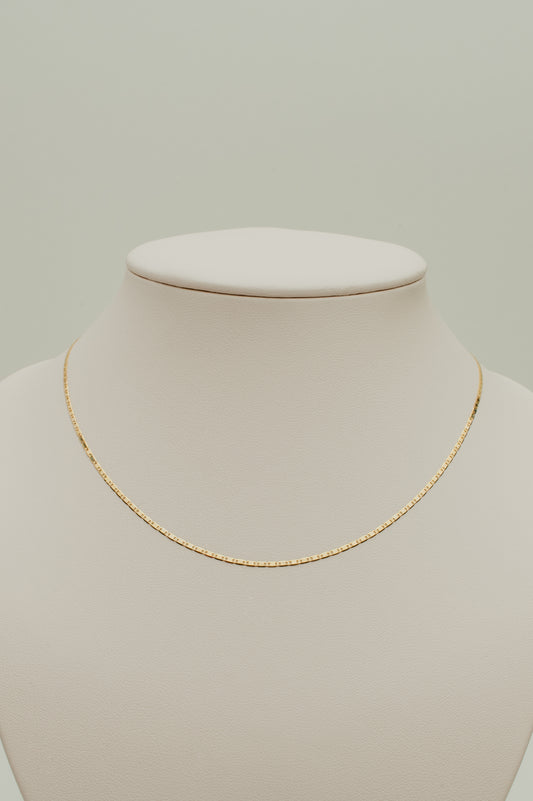 Cadena valentino espejo 14k