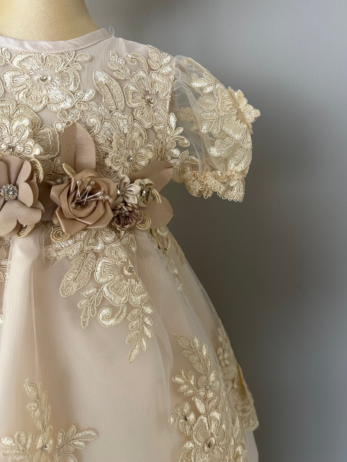 Ropón bautizo niña 1 pieza  85-Cecilia