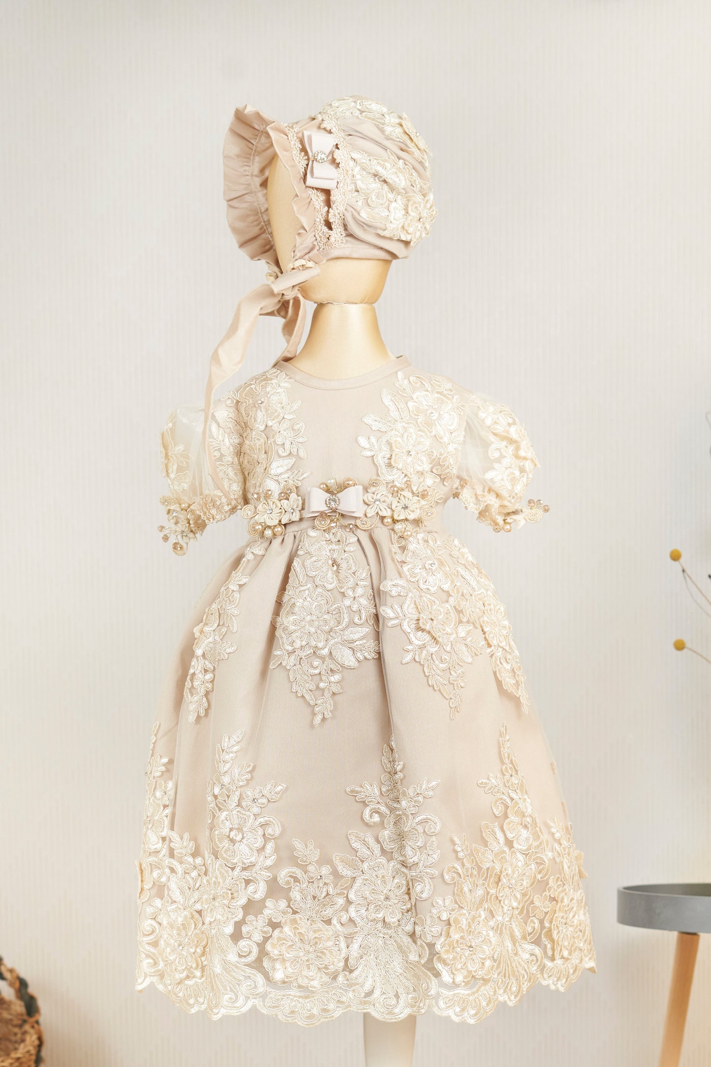 Ropón bautizo niña desmontable 85-Flora