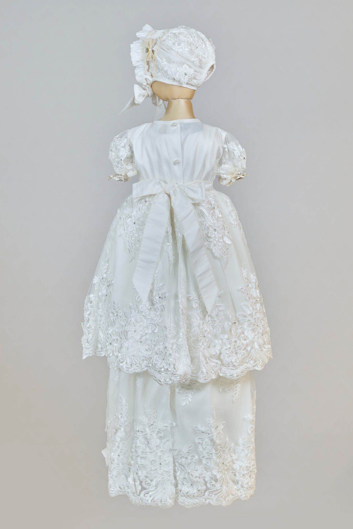 Ropón bautizo niña desmontable 85-Flora