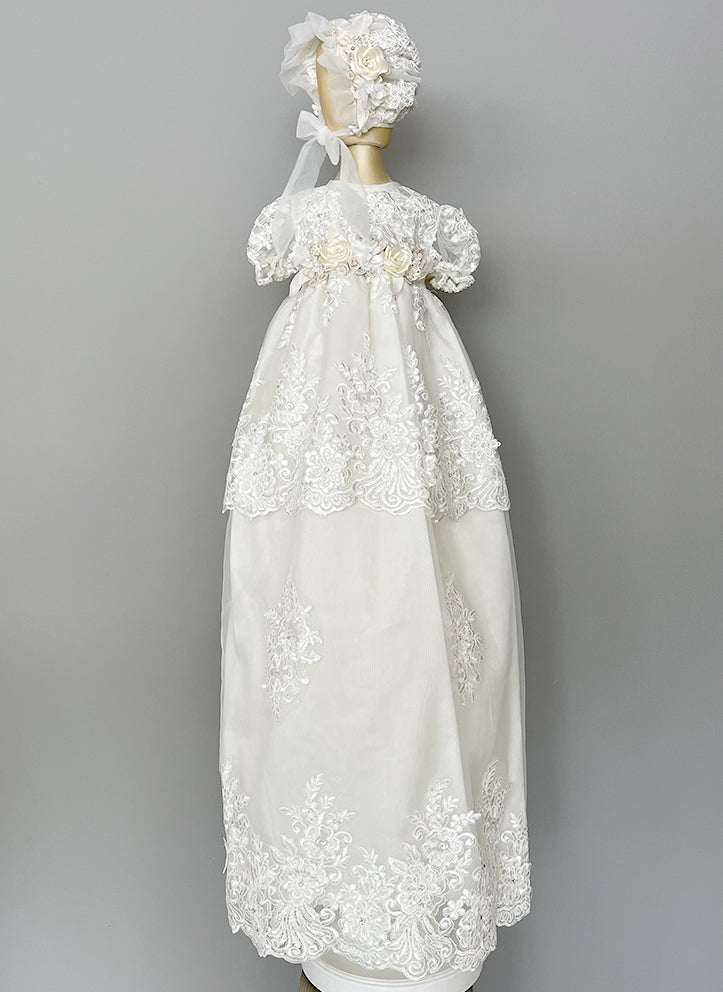 Ropón bautizo niña 1 pieza  85-Cecilia