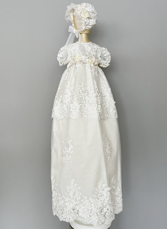 Ropón bautizo niña 1 pieza  85-Cecilia