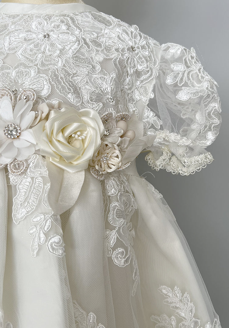 Ropón bautizo niña 1 pieza  85-Cecilia