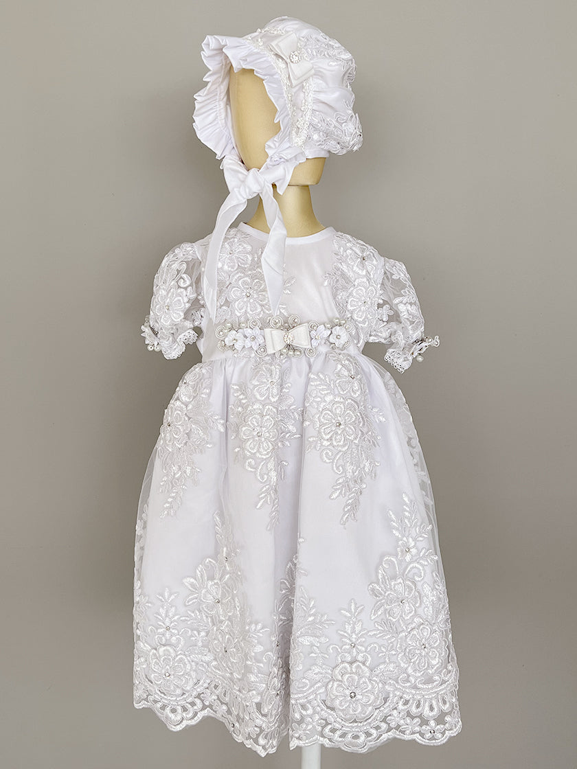 Ropón bautizo niña desmontable 85-Flora