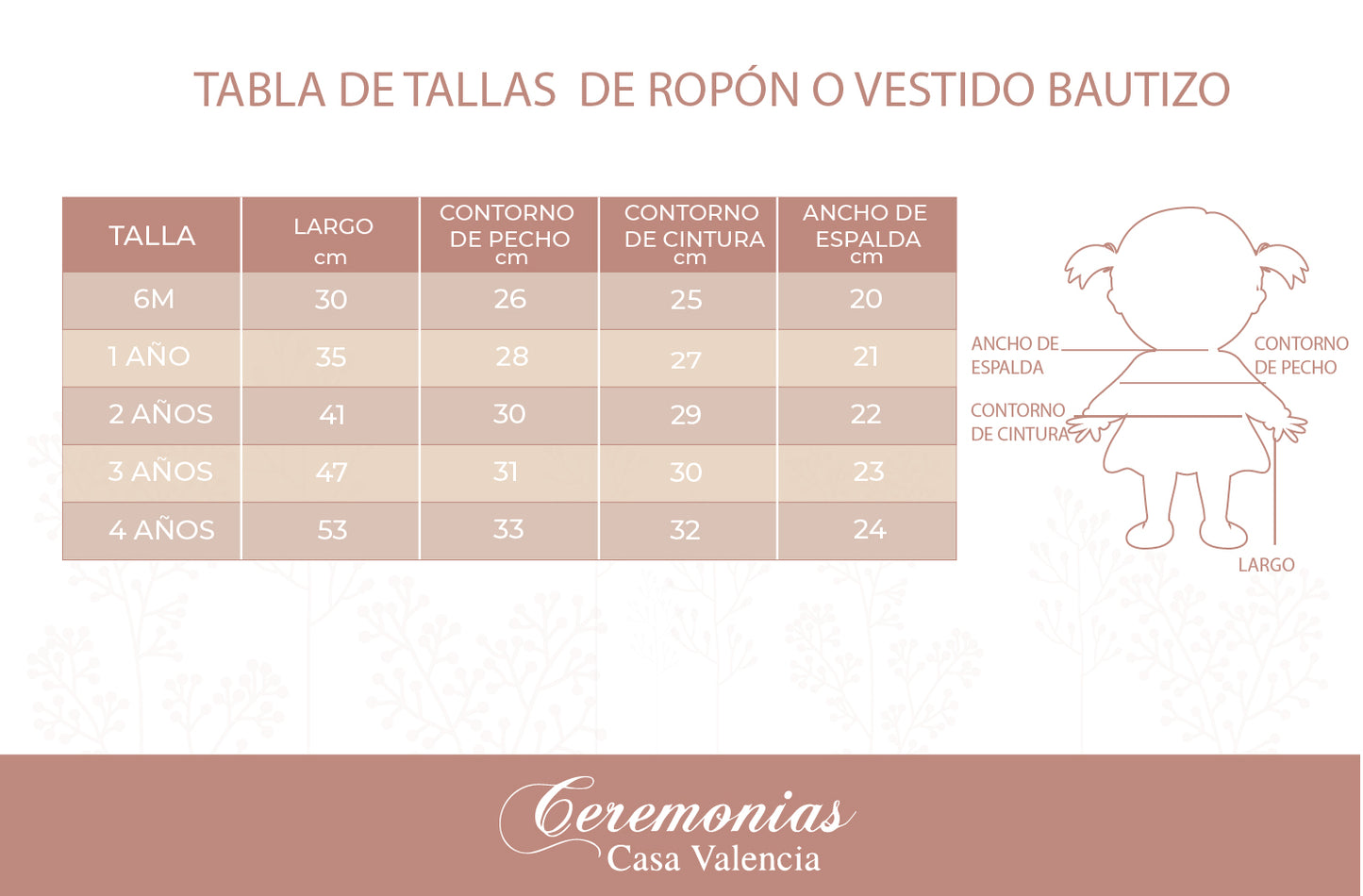 Ropón bautizo niña desmontable 98-Isela